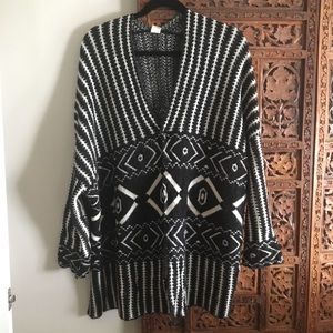 Black and white sweater